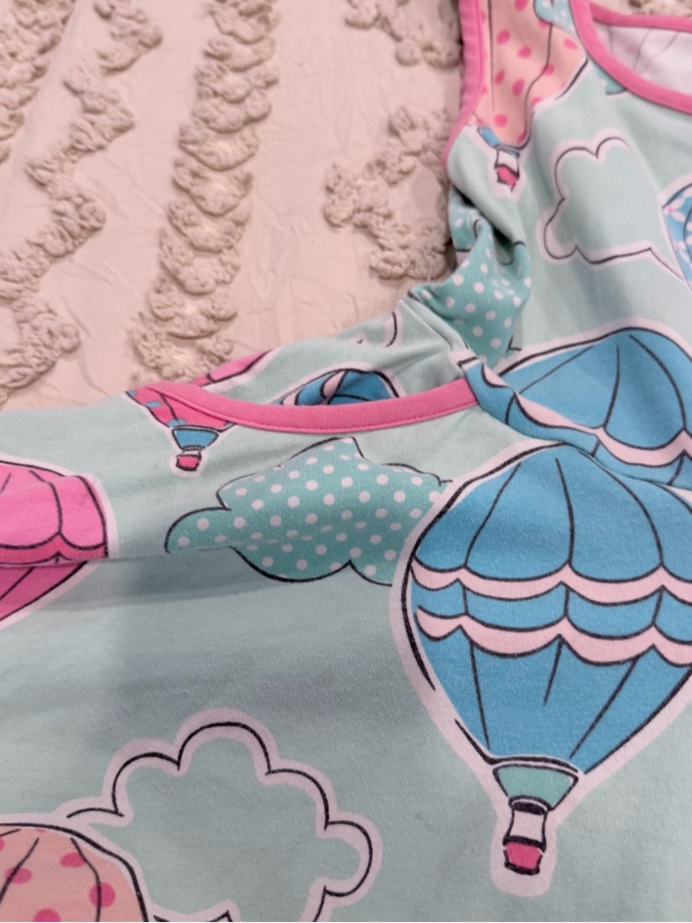 Girls' Mint Hot Air Balloon Print Twirl Dress - Pink & Blue - Picture 5 of 7